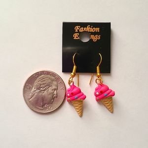 Ice cream cone earrings